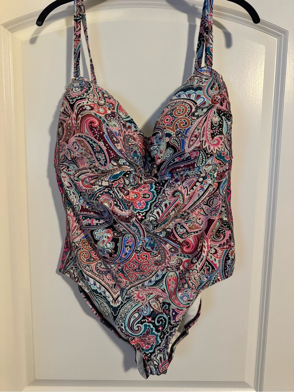 La Blanca Multicolor Paisley One-Piece Swimsuit - Pink, Blue, Black